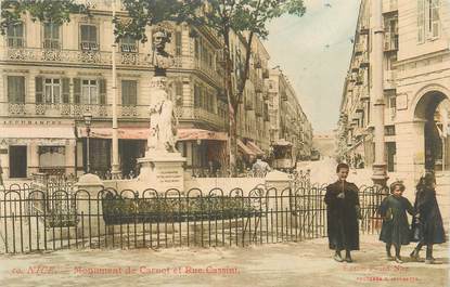 CPA FRANCE 06 "Nice, monument de Carnot et rue Cassini"