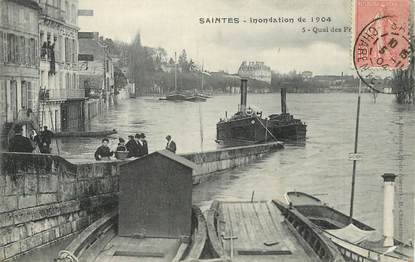 / CPA FRANCE 17 "Saintes, inondation de 1904"