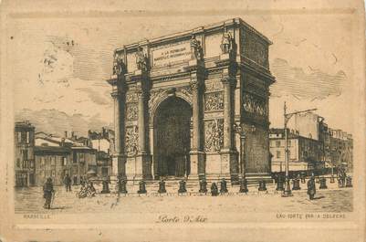 CPA FRANCE 13 "Marseille, porte d'Aix" / GRAVURE