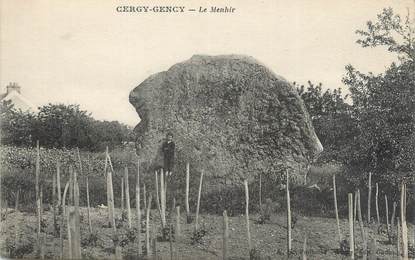 CPA FRANCE 95 "Cergy Gency, le Menhir"