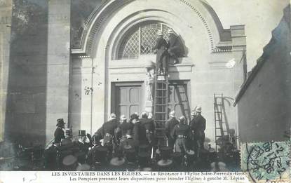 CPA FRANCE 75 "Paris, Les inventaires dans les Eglises, la Résistance à l'Eglise St Pierre du Gros Caillou"