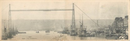 CPA PANORAMIQUE FRANCE 76 "Rouen, pont transbordeur "