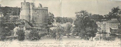 CPA PANORAMIQUE FRANCE 44 "Clisson, les ruines du château"