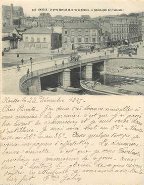 CPA LIVRET FRANCE 44 "Nantes, le pont Morand et la rue de Rennes, et le pont à transbordeur"