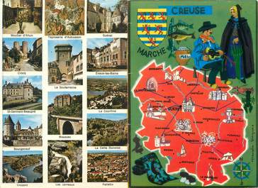 CPSM LIVRET FRANCE 07 "Creuse" / CARTE GEOGRAPHIQUE