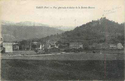 CPA FRANCE 83 "Nans, vue générale et chaine de la Sainte Baume"