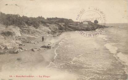 CPA FRANCE 83 "Hyères, San Salvadour, la Plage"