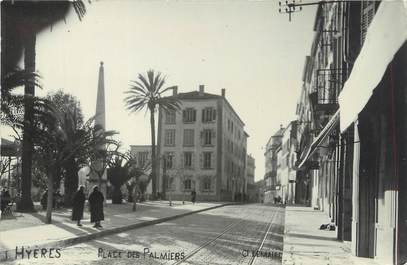 CARTE PHOTO FRANCE 83 "Hyères, place des Palmiers"