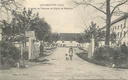 CPA FRANCE 18  "Laverdines, l'entrée de l'Annexe du Dépôt de Remonte"
