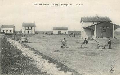 CPA FRANCE 18  "Lugny Champagne, la gare"