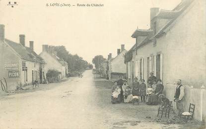 CPA FRANCE 18  "Loye, route du châtelet"