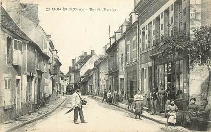 CPA FRANCE 18  "Lignières, rue de l'Hospice"