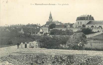 CPA FRANCE 18  "Mareuil sur Arnon, vue générale"