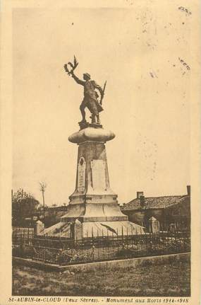 CPA FRANCE 79 "Saint Aubin le Cloud, monument aux morts"