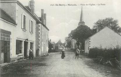 CPA FRANCE 18  "Marçais, place de l'Eglise, la Poste"