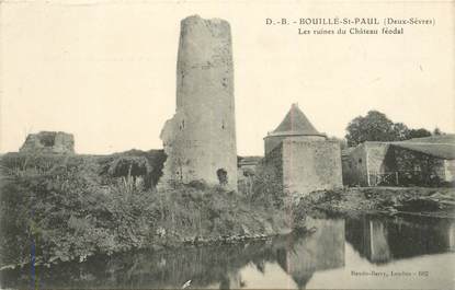 CPA FRANCE 79 "Bouillé Saint Paul, les ruines du chateau"