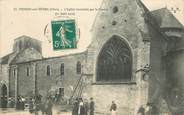 18 Cher CPA FRANCE 18  "Mehun sur Yèvre, l'Eglise incendié par la foudre, 1910"