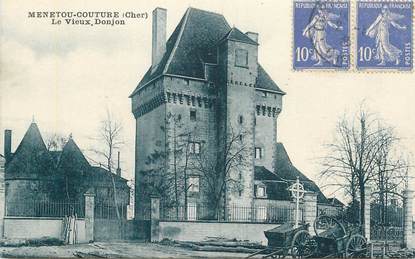 CPA FRANCE 18  "Menetou Couture, le vieux donjon"