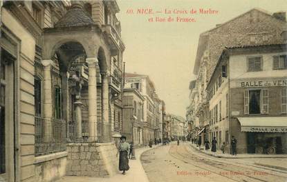 CPA FRANCE 06 "Nice, la Croix de Marbre et rue de France"