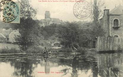 CPA FRANCE 61 "Les Bords de la Sarthe à Saint Céneri"