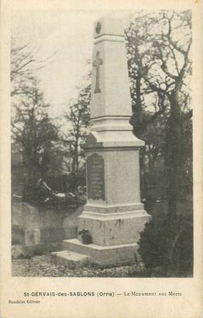 CPA FRANCE 61 "Saint Gervais des Sablons, le monument aux morts"