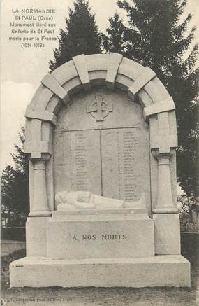 CPA FRANCE 61 "Saint Paul, monument aux morts"