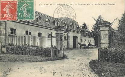 CPA FRANCE 18 "Saulzais le Potier, chateau de la Lande, les Ecuries"