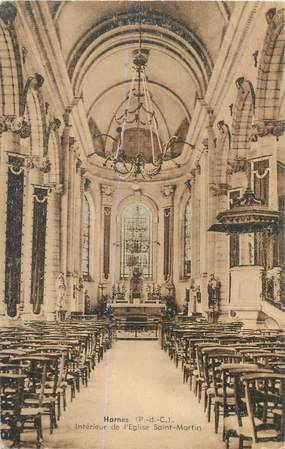 CPA FRANCE 62 "Harnes, intérieur de l'Eglise"