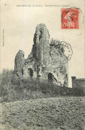 CPA FRANCE 62 "Bailleul, ruines d'ancien chateau"