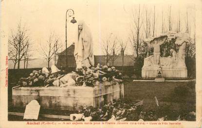 CPA FRANCE 62 "Auchel, monument aux morts"