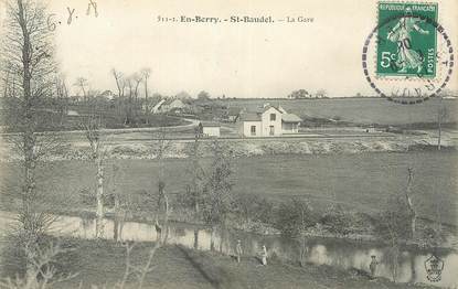 CPA FRANCE 18 "Saint Baudel, la gare"