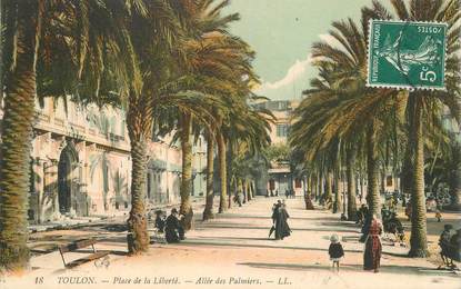 CPA FRANCE 83 "Toulon, Place de la Liberté, allée des Palmiers"