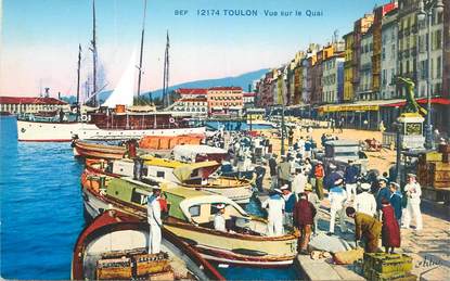 CPA FRANCE 83 "Toulon, vue sur le quai"