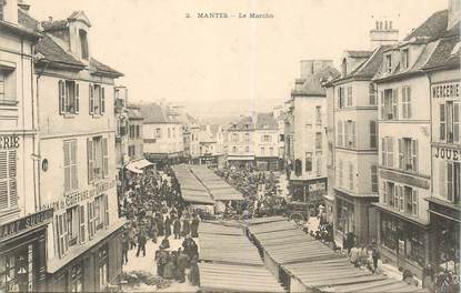 CPA FRANCE 78 "Mantes, le Marché"