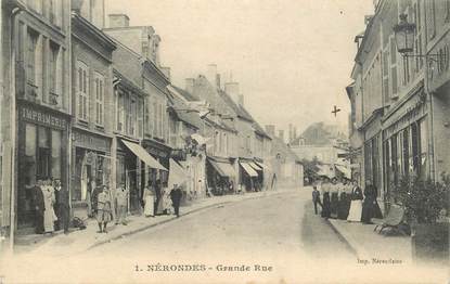 CPA FRANCE 18 "Nérondes, Grande rue, Imprimerie"