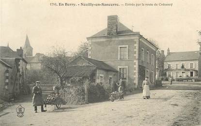 CPA FRANCE 18 "Neuilly en Sancerre, Entrée par la route de Crézancy"