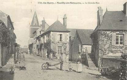 CPA FRANCE 18 "Neuilly en Sancerre, la Grande rue "