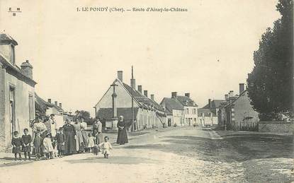 CPA FRANCE 18 "Le Pondy, route d'Aulnay le Chateau"