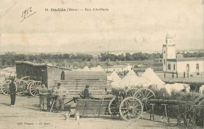 CPA MAROC "Oudjda, le parc d'Artillerie"