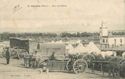 CPA MAROC "Oudjda, le parc d'Artillerie"
