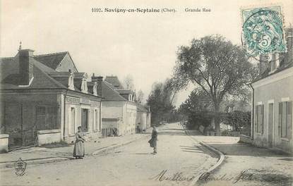 CPA FRANCE 18 "Savigny en Septaine, Grande rue"