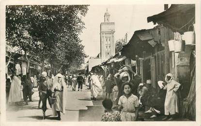 CPSM MAROC "Fès, rue et Mosquée"