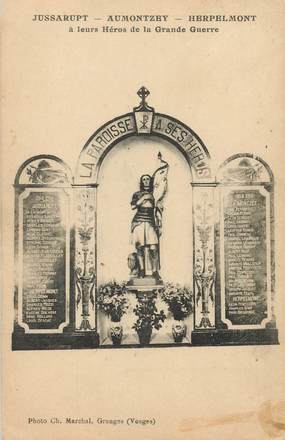 CPA FRANCE 88 "Jussarupt Aumontzey Herpelmont, monument aux morts"