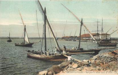 CPA ALGERIE "Philippeville, barques à voile"