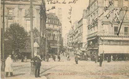 CPA FRANCE 76 "Rouen, la rue Grand Pont" / COLLECTION DES NOUVELLES GALERIES