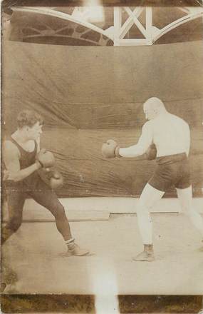 CARTE  PHOTO BOXE 