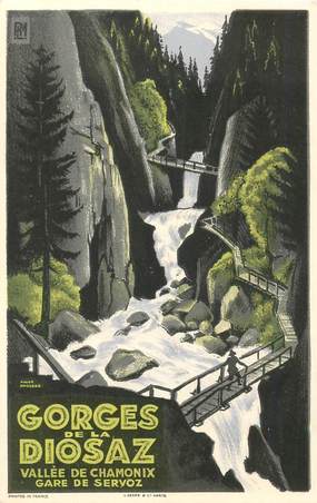 CPA FRANCE 74 "Gorges de la Diosaz, Vallée de Chamonix"