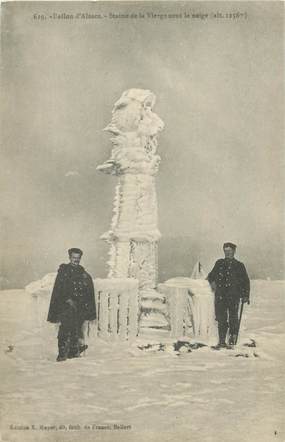 CPA FRANCE 88 "Ballon d'Alsace, statue de la Vierge sous la neige"