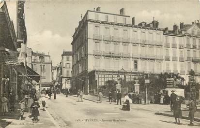 CPA FRANCE 83 "Hyères, avenue Gambetta"