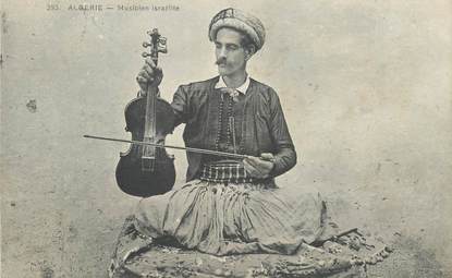 CPA ALGERIE "Musicien israélite" / JUDAICA